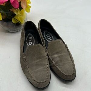 Tod's Vintage Taupe Suede Loafer EU Size 35 MCL4762E